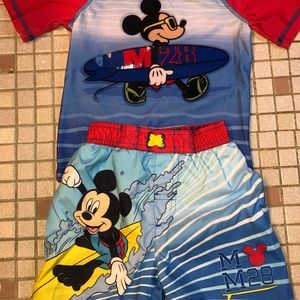 Mickey Mouse swim trunk + Rashguard
